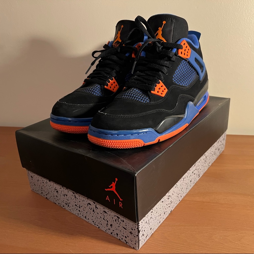 Air Jordan 4 Retro “Cavs” Deadstock Black Safety Orange Men Size 12 with Box